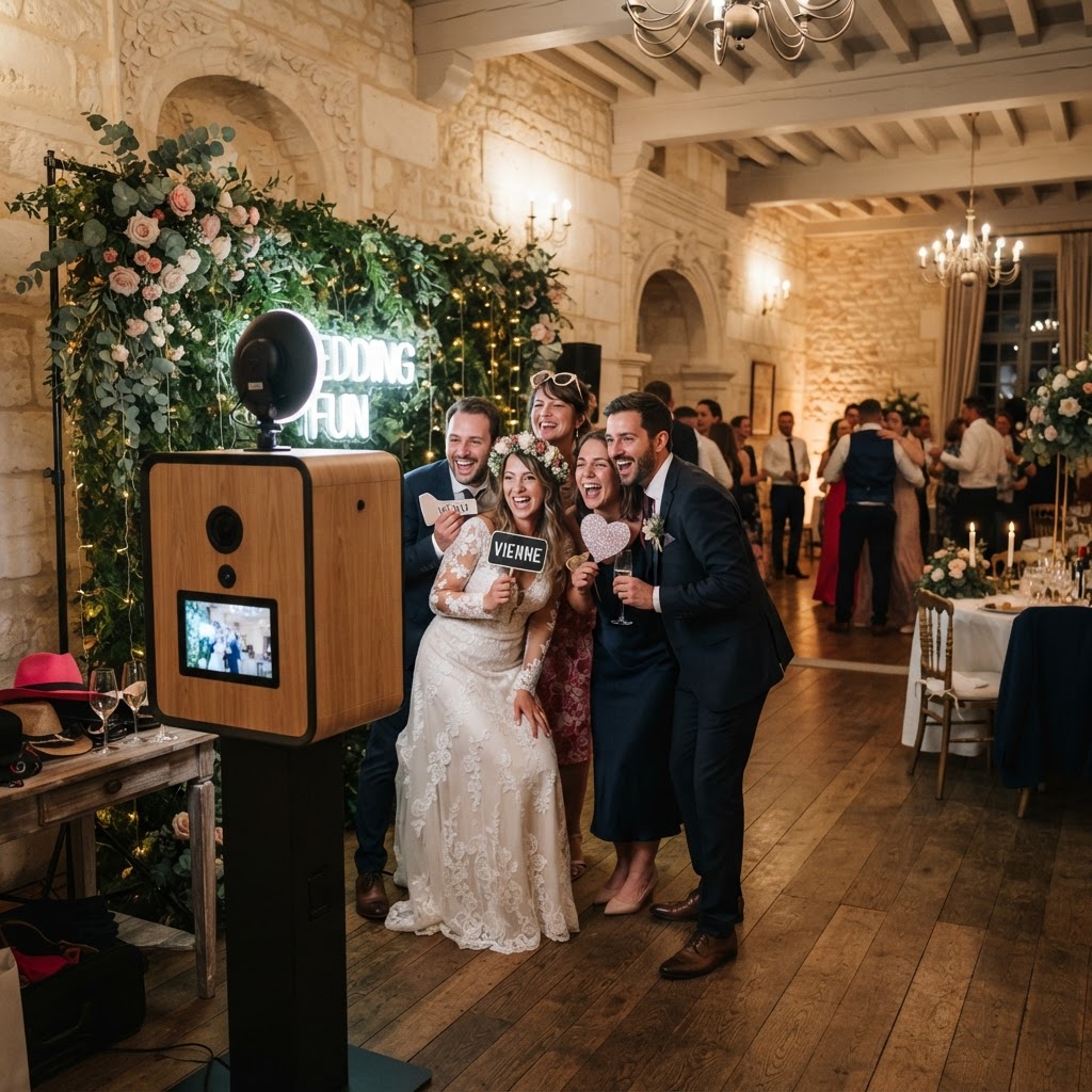 Photobooth à Vienne : des souvenirs spontanés pour votre réception