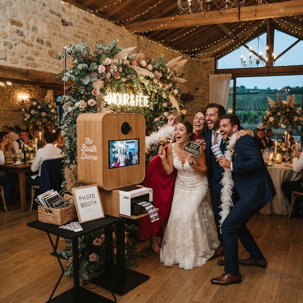 Photobooth mariage à Valence : une animation élégante dans la Drôme